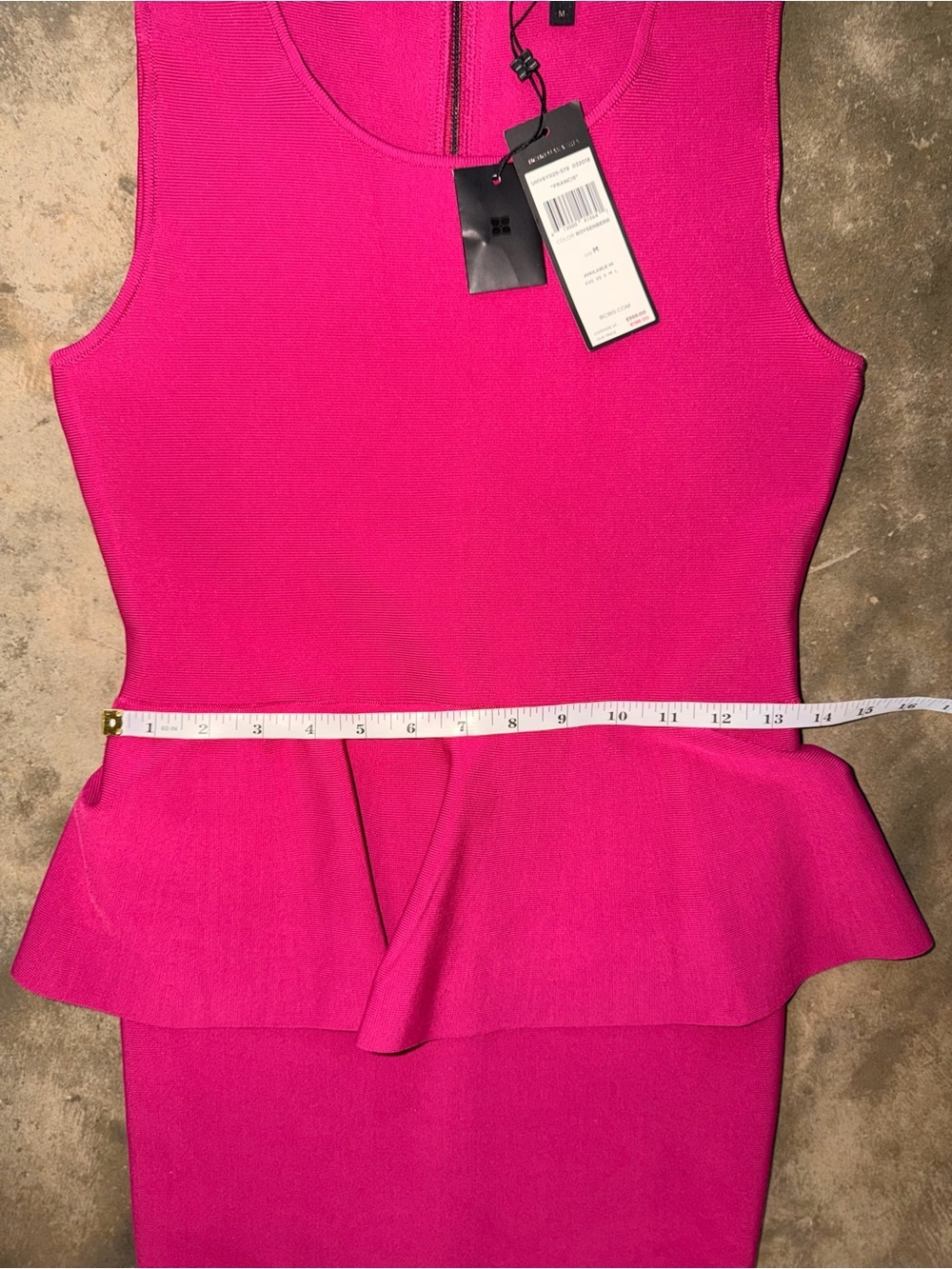 BCBGMaxAzria Francis Boysenberry Bandage Peplum Sheath Dress NWT M Homecoming - Picture 5 of 9